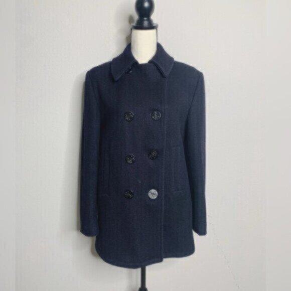 Monterey Club Vintage US Navy Wool Double Breasted Pea Coat - Picture 6 of 15